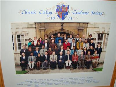 cc01452 Grad Soc 1991.jpg; cc01452; Christ's College Graduate Society 1991; Photographic print